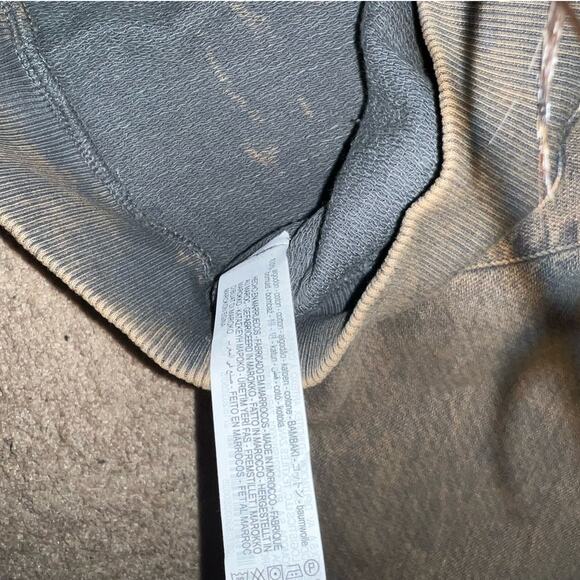 New ZARA Acid Washed Denim Cropped Sweatshirt size S - Picture 4 of 7
